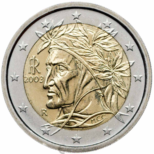 Италия 2 евро 2002 регулярная