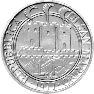 Сан Марино 1 лира 1977  фото из магазина евромонета.рф 1