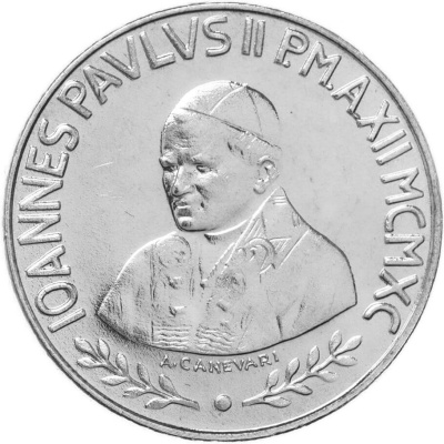 Ватикан 100 лир 1990  фото из магазина евромонета.рф 1