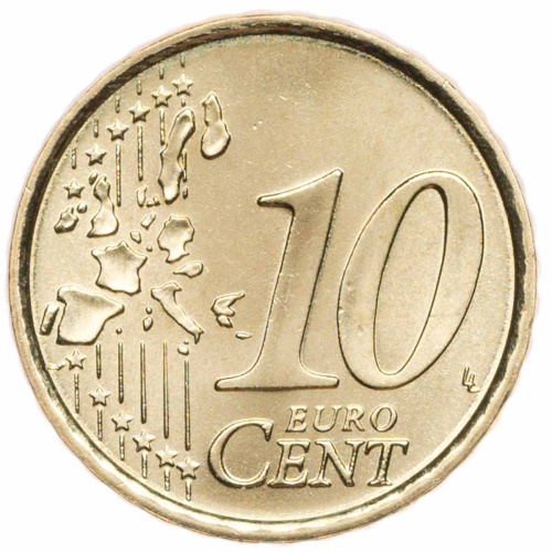Италия 10 евроцентов ( центов ) 2002