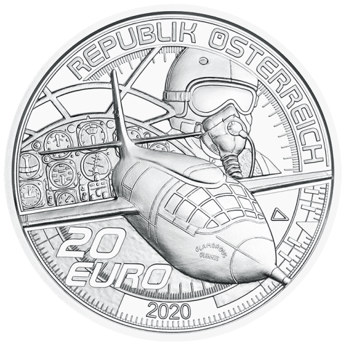 Коллекционная монета Европы Австрия 20 евро 2020 серия "В небо" - Быстрее звука | Интернет-магазин евромонета.рф 
