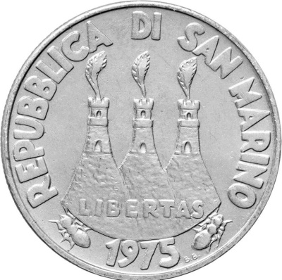 Сан Марино 50 лир 1975  фото из магазина евромонета.рф 1