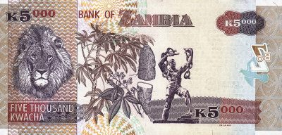 Замбия 5000 квача 2010  фото из магазина евромонета.рф 1