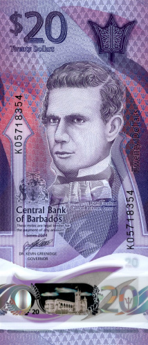 Банкноты Барбадоса Барбадос 20 долларов 2024 (полимер) фото из магазина евромонета.рф