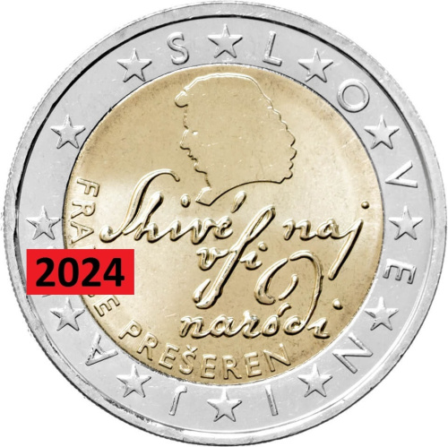 Словения 2 евро 2024 регулярная