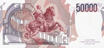 Италия 50000 лир 1984 XF  фото из магазина евромонета.рф 1