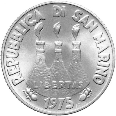 Сан Марино 2 лира 1975  фото из магазина евромонета.рф 1