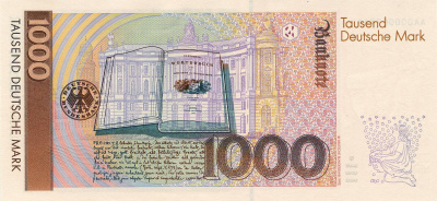 ФРГ 1000 марок 1991  фото из магазина евромонета.рф 1