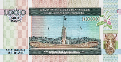 Бурунди 1000 франков 2009  фото из магазина евромонета.рф 1