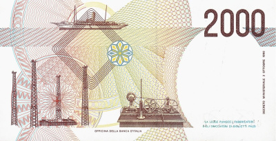 Италия 2000 лир 1990  фото из магазина евромонета.рф 1