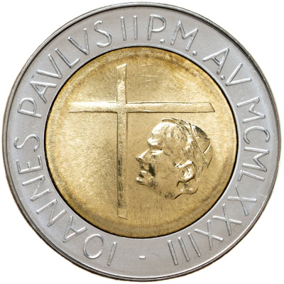 Ватикан 500 лир 1983   фото из магазина евромонета.рф 1