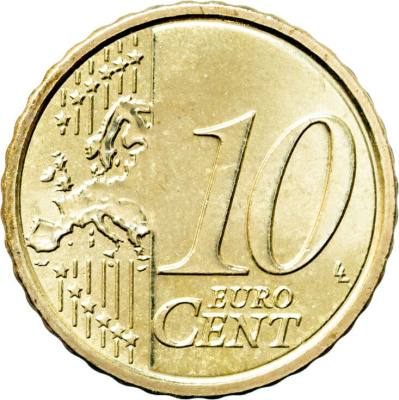 10 евроцентов Ватикан 10 евроцентов ( центов ) 2023 фото из магазина евромонета.рф 1