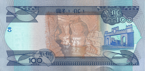Банкноты Эфиопии Эфиопия 100 бирр 2015 фото из магазина евромонета.рф