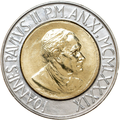 Ватикан 500 лир 1989   фото из магазина евромонета.рф 1