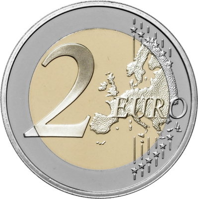 Памятные монеты 2 евро пруф Франция 2 евро 2025 Лувр. Пруф ( Proof ) фото из магазина евромонета.рф 2
