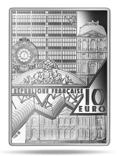 Коллекционная монета Европы Франция 10 евро 2023 Серия "Шедевры музеев". Девушка дующая в свисток - Китагава Утамаро | Интернет-магазин евромонета.рф 