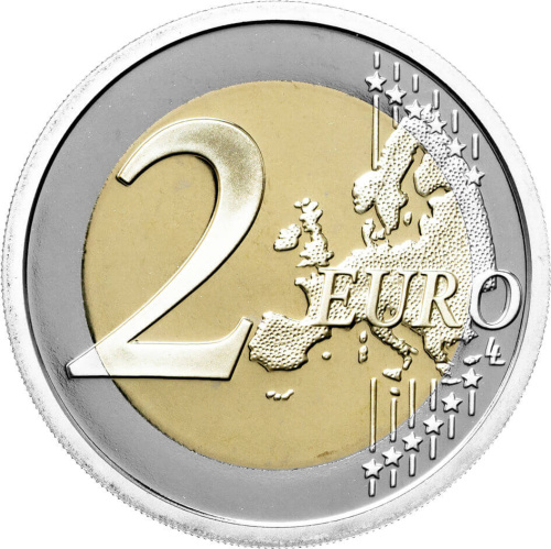 Юбилейная монета Италия 2 евро 2023 100 лет военной авиации. Пруф ( Proof ) 