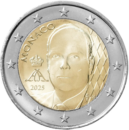 Монако 2 евро 2025 регулярная