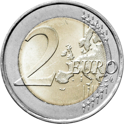 2 евро регулярные Испания 2 евро 2023 регулярная фото из магазина евромонета.рф 1
