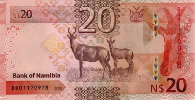 Намибия 20 долларов 2025  фото из магазина евромонета.рф 1
