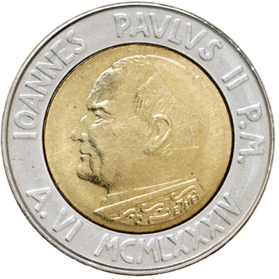 Ватикан 500 лир 1984  фото из магазина евромонета.рф 1
