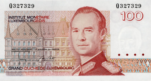 Банкноты Люксембурга Люксембург 100 франков 1993 фото из магазина евромонета.рф
