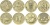 Юбилейная монета Россия 10 рублей Города трудовой доблести набор 2026 8 монет 