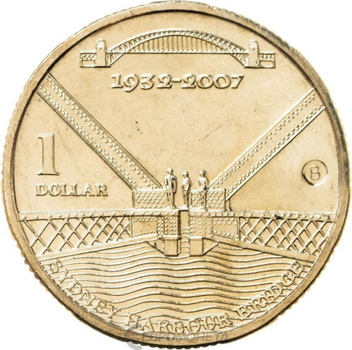Австралия 1 доллар 2007 75 лет мосту Харбор-Бридж