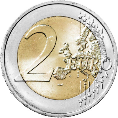 Памятные монеты 2 евро UNC Люксембург 2 евро 2024 100 лет введения в обращения монет с изображением литейщика фото из магазина евромонета.рф 1