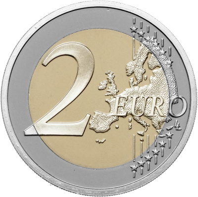 Памятные монеты 2 евро пруф Франция 2 евро 2026 80 лет "Маленькому Принцу". Пруф ( Proof ) фото из магазина евромонета.рф 2