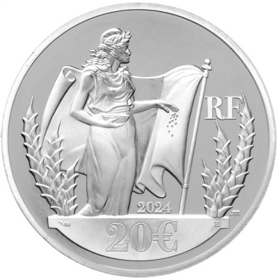 Коллекционная монета Франция 20 евро 2024 Свобода фото из магазина евромонета.рф 1