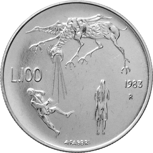 Монеты Сан Марино 100 лир Сан Марино 100 лир 1983 фото из магазина евромонета.рф