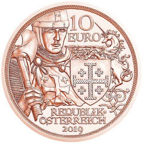 Коллекционная монета Европы Австрия 10 евро 2019 Рыцарские сказки - Приключения | Интернет-магазин евромонета.рф 