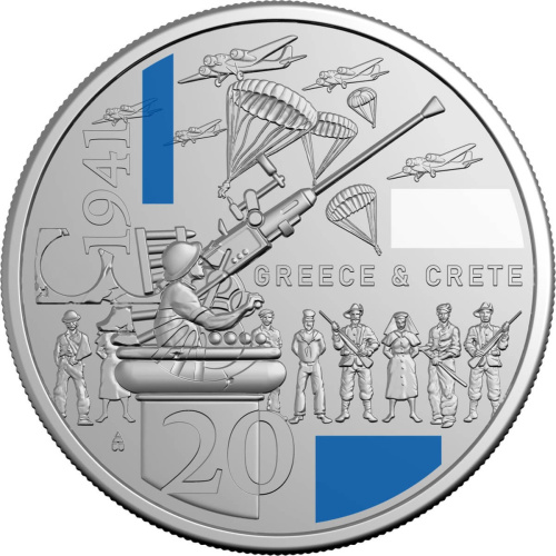 Австралия набор монет 20 центов 2026 Австралия во время Второй мировой войны