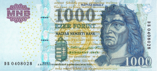 Банкноты Венгрии Венгрия 1000 форинтов 2015 фото из магазина евромонета.рф