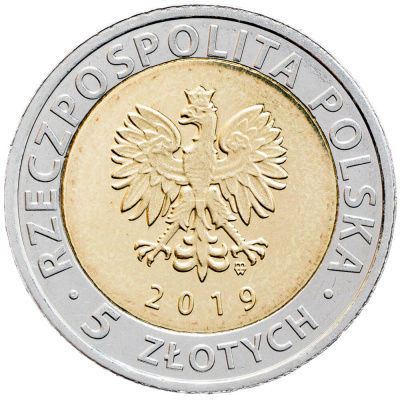 Польша 2019 5 злотых Курган освобождения  фото из магазина евромонета.рф 1