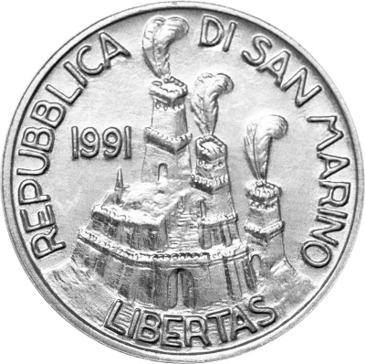 Сан Марино 1 лира 1991  фото из магазина евромонета.рф 1