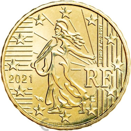 Франция 10 евроцентов ( центов ) 2021