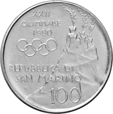 Сан Марино 100 лир 1980  фото из магазина евромонета.рф 1