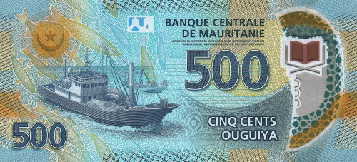 Банкноты Мавритании Мавритания 500 угия 2020 (полимер) фото из магазина евромонета.рф