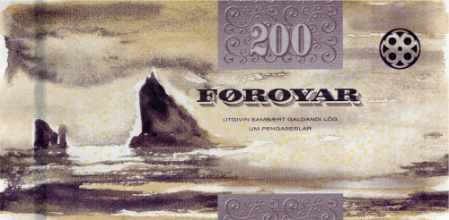 Банкноты Фарерских островов Фарерские острова 200 крон 2011 фото из магазина евромонета.рф
