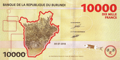 Бурунди 10000 франков 2018  фото из магазина евромонета.рф 1
