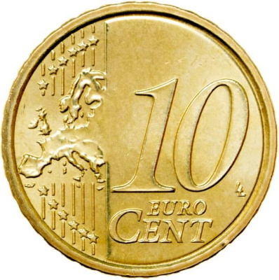 10 евроцентов Ватикан 10 евроцентов ( центов ) 2021 фото из магазина евромонета.рф 1