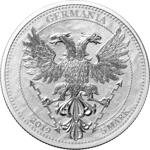 Germania Mint Germania Mint 2019 5 марок Мифический лес: Дубовый лист фото из магазина евромонета.рф