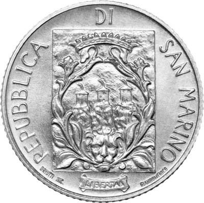 Сан Марино 2 лира 1988  фото из магазина евромонета.рф 1