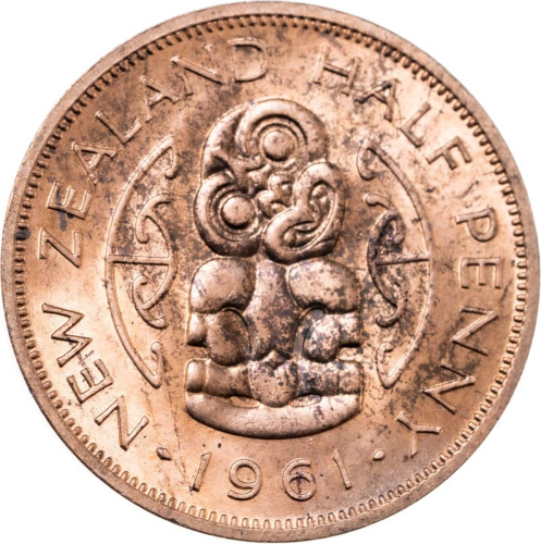 Новая Зеландия 1/2 пенни 1961