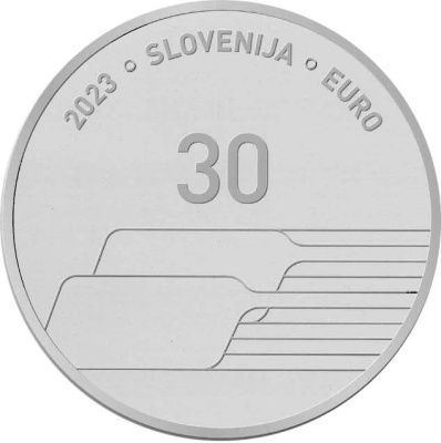 Коллекционная монета Словения 30 евро 2023 День словенского спорта фото из магазина евромонета.рф 1