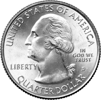 США 25 центов ( 1/4 доллара, квотер ) 2012 Национальный парк №15 Национальный парк Денали D  фото из магазина евромонета.рф 1