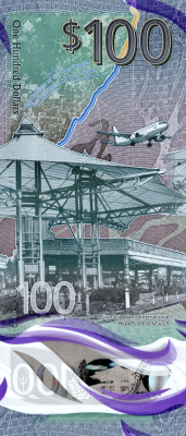 Банкноты Барбадоса Барбадос 100 долларов 2022 (полимер) фото из магазина евромонета.рф 1