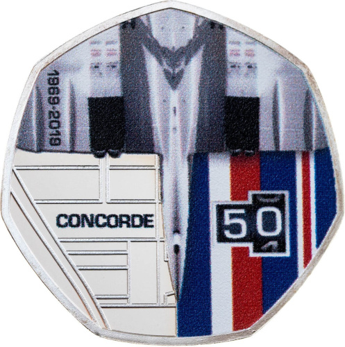 Соломоновы острова набор монет 50 центов 2019 50 лет Конкорду